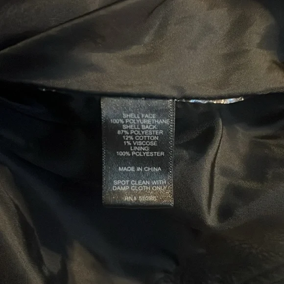 Black “vegan” Leather Express Moto-Jacket - Picture 4 of 8